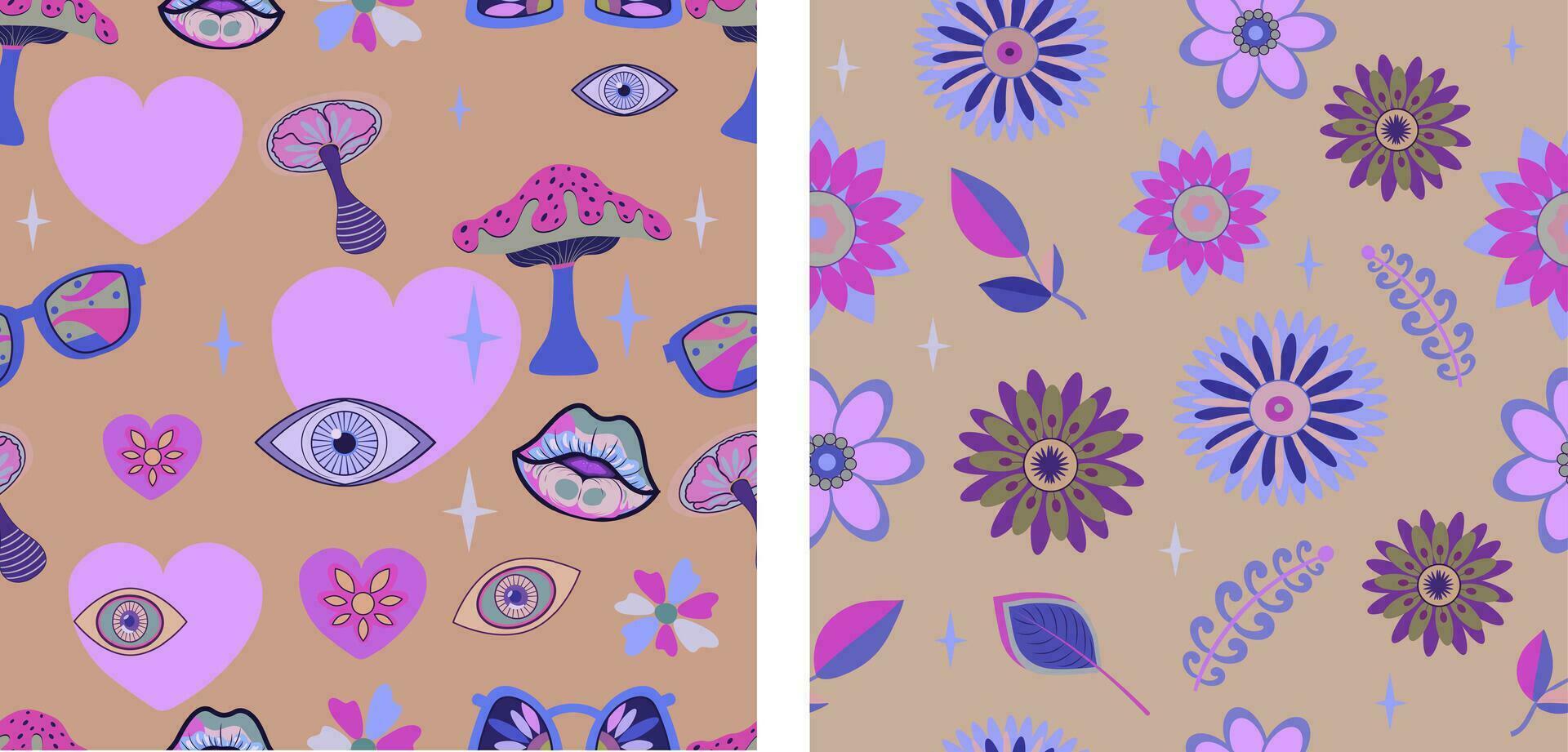 A groovy and psychedelic chessboard backdrop inspired by the 60s and 70s. Perfect for print templates, textiles. vector