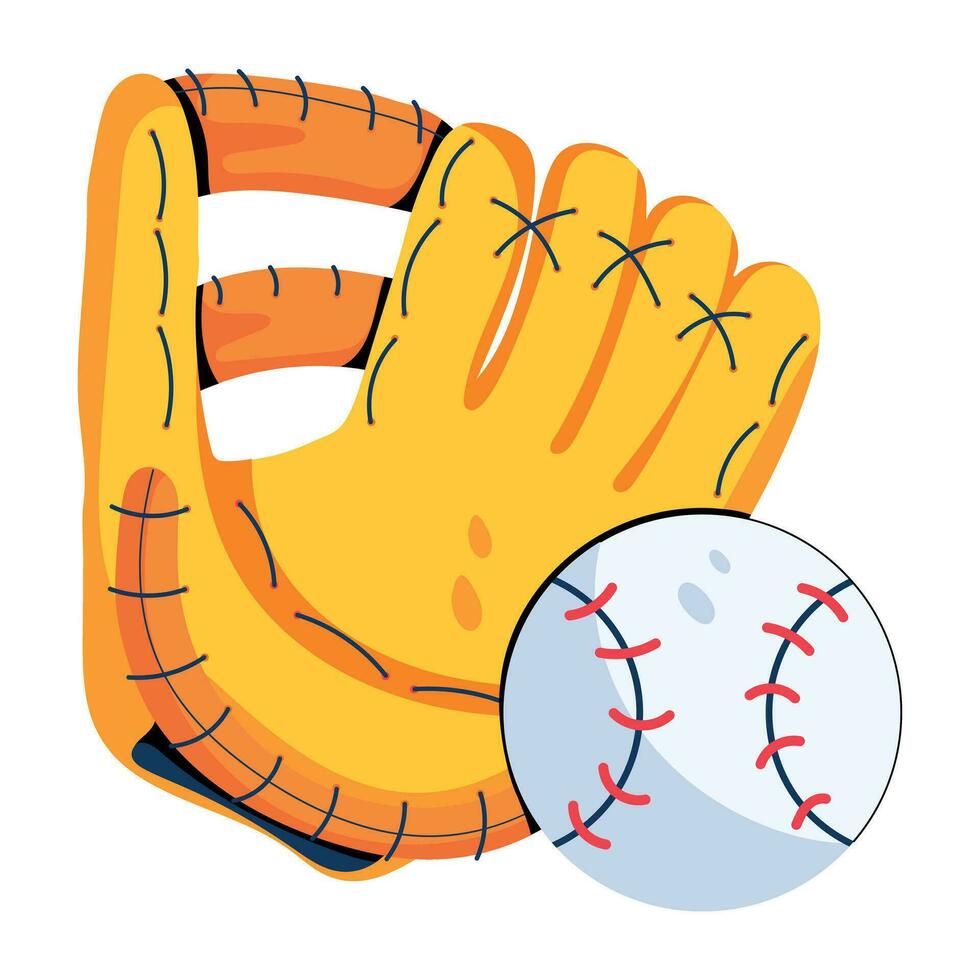 Trendy Baseball Glove vector