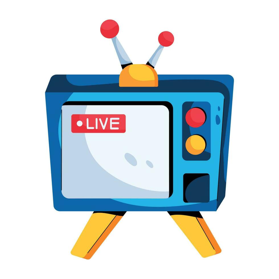 Trendy Live Telecasting vector