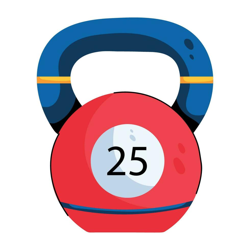 Trendy Training Kettlebell vector