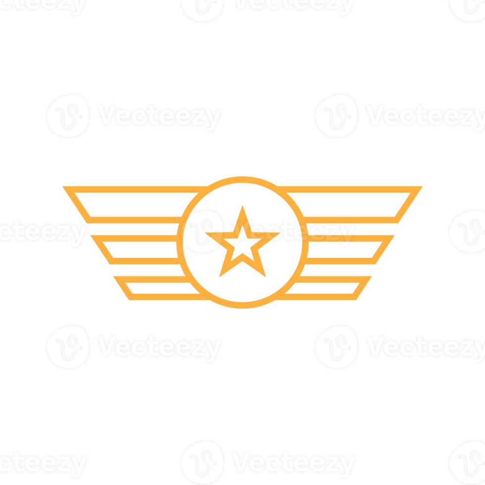 Military star badge icon png