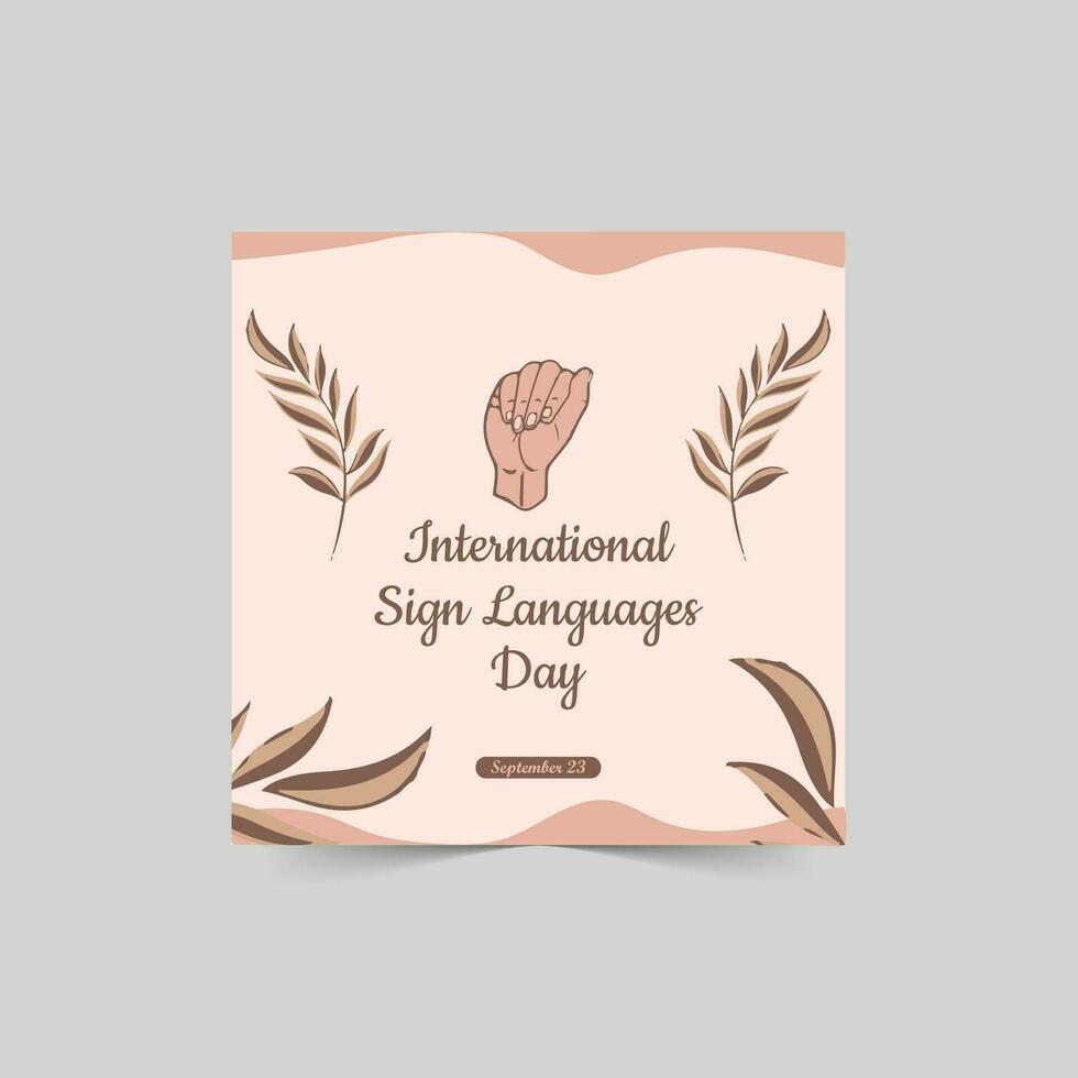 International day of sign languages vector or illustration