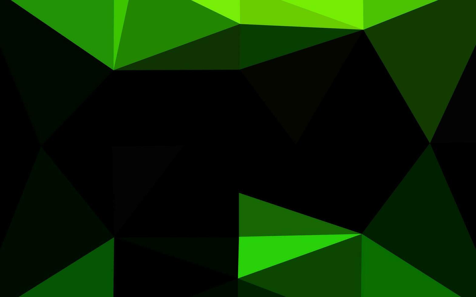 Light Green vector shining triangular background.