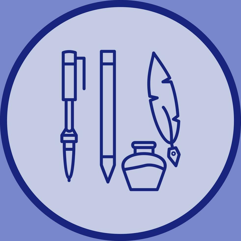 Unique Writing Equipment Vector Icon