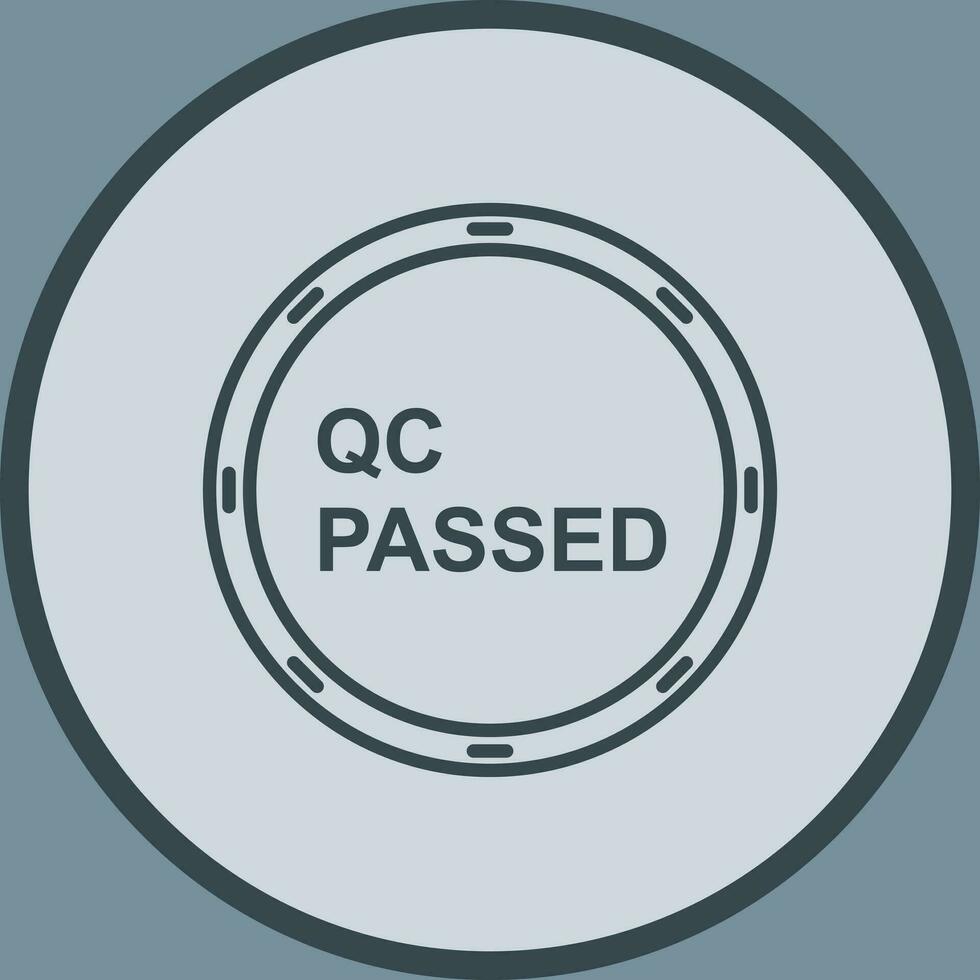 Unique QC Passed Vector Icon