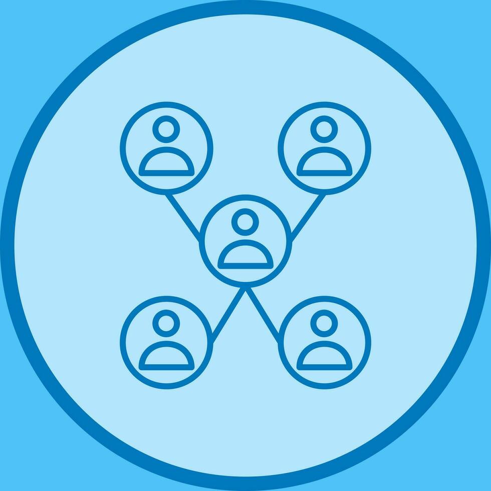 Unique Company Network Vector Icon