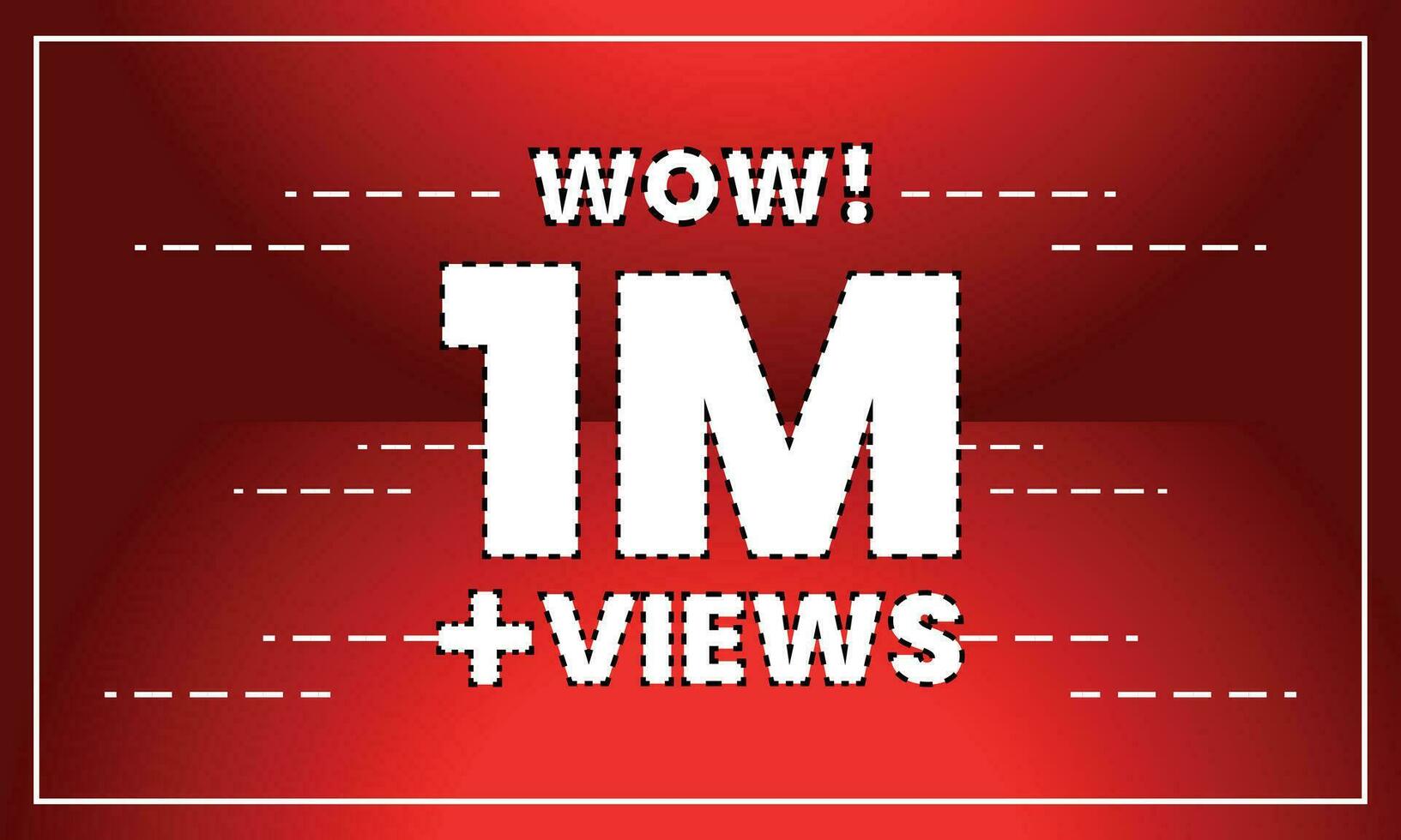 1 Million Views Vector Banner