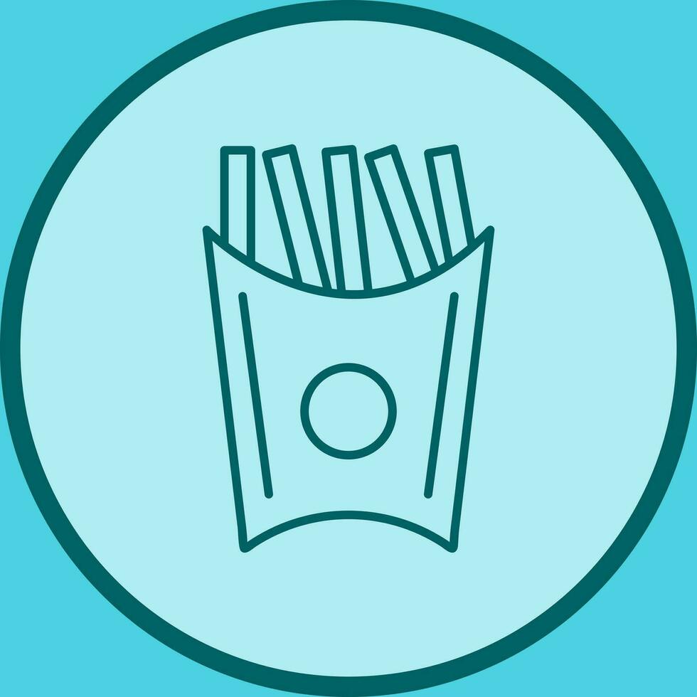 icono de vector de papas fritas único