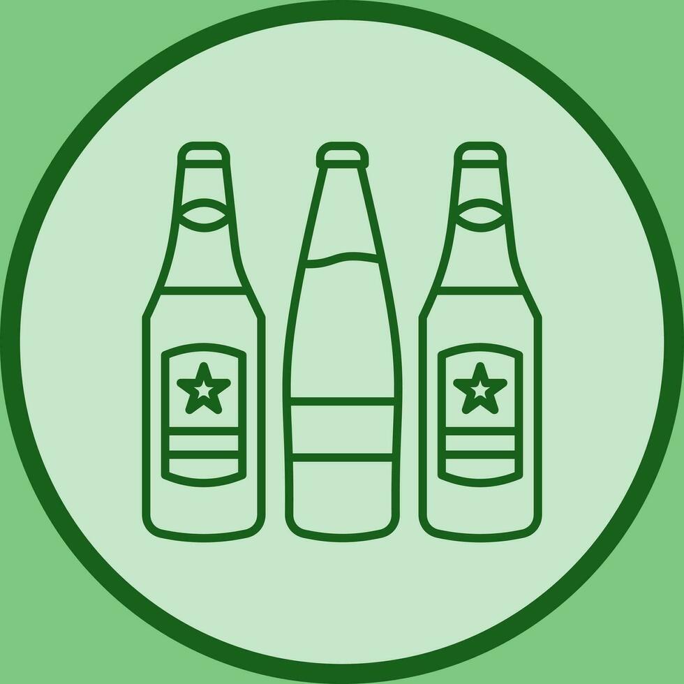 icono de vector de botellas de cerveza