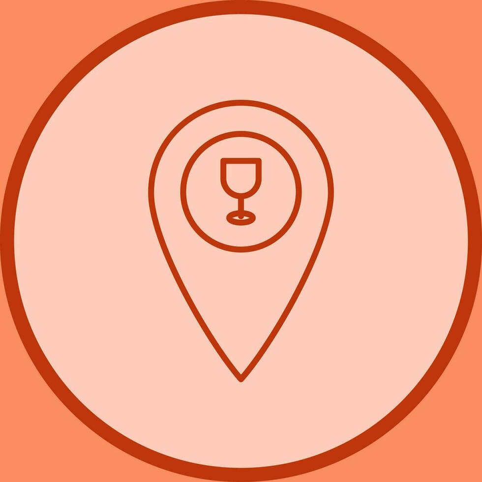 Unique Bar Location Vector Icon