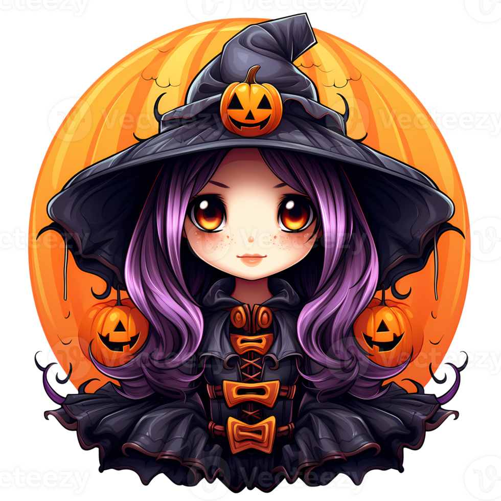 Kawaii Spooky Halloween Clipart Illustration AI Generative 29210371 PNG