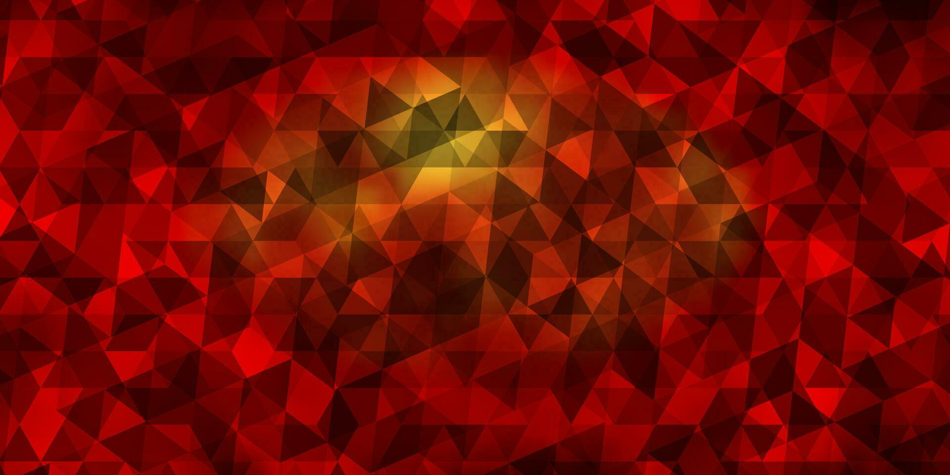 Dark Orange vector layout with lines, triangles.