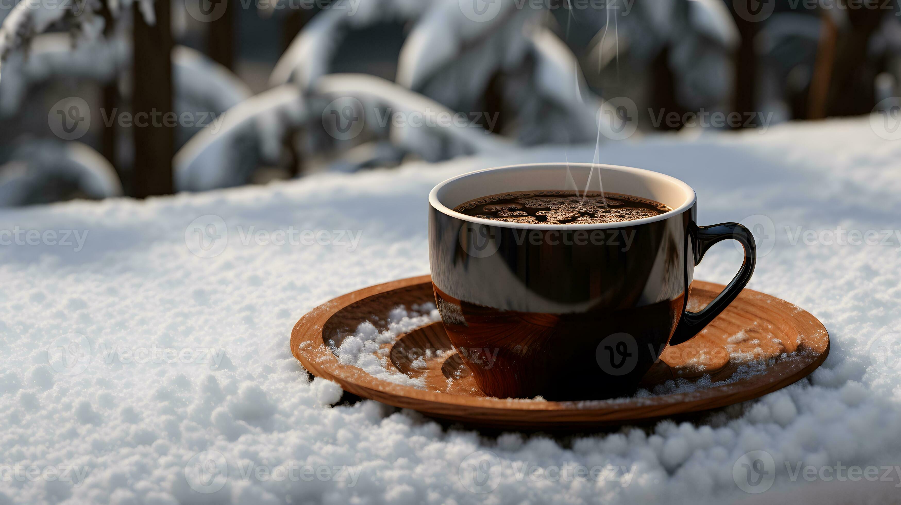 Cappuccino cup with chocolate heart shape in white cup outdoor, Stock  image