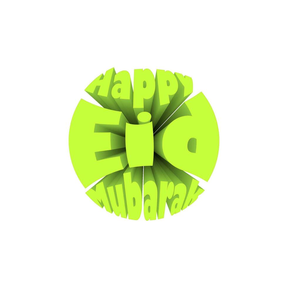 Create 3d Text Effect for Eid Celebration vector