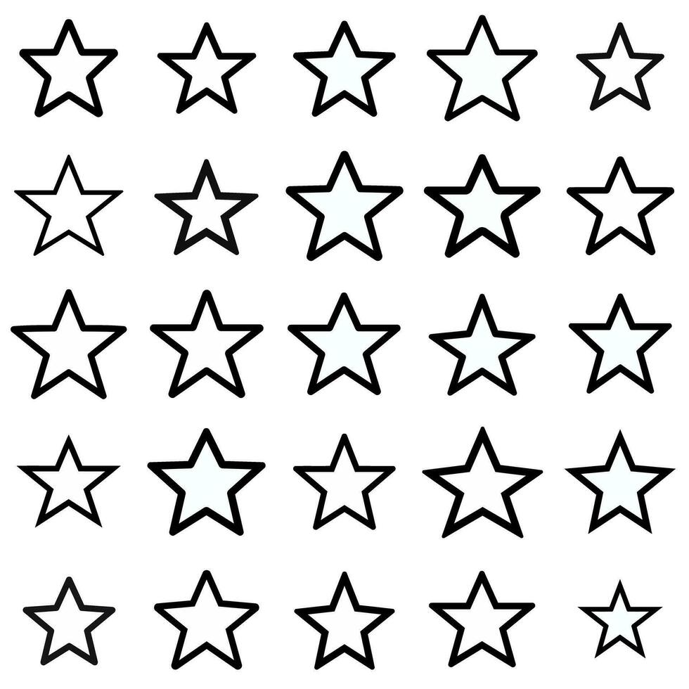 Versatile Star Icon Set for Ratings and Reviews vector