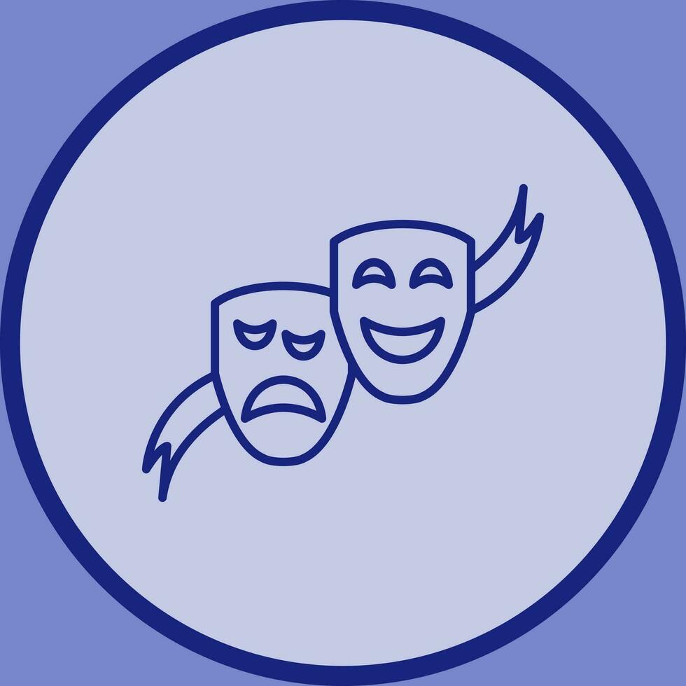 Theater Masks Vector Icon