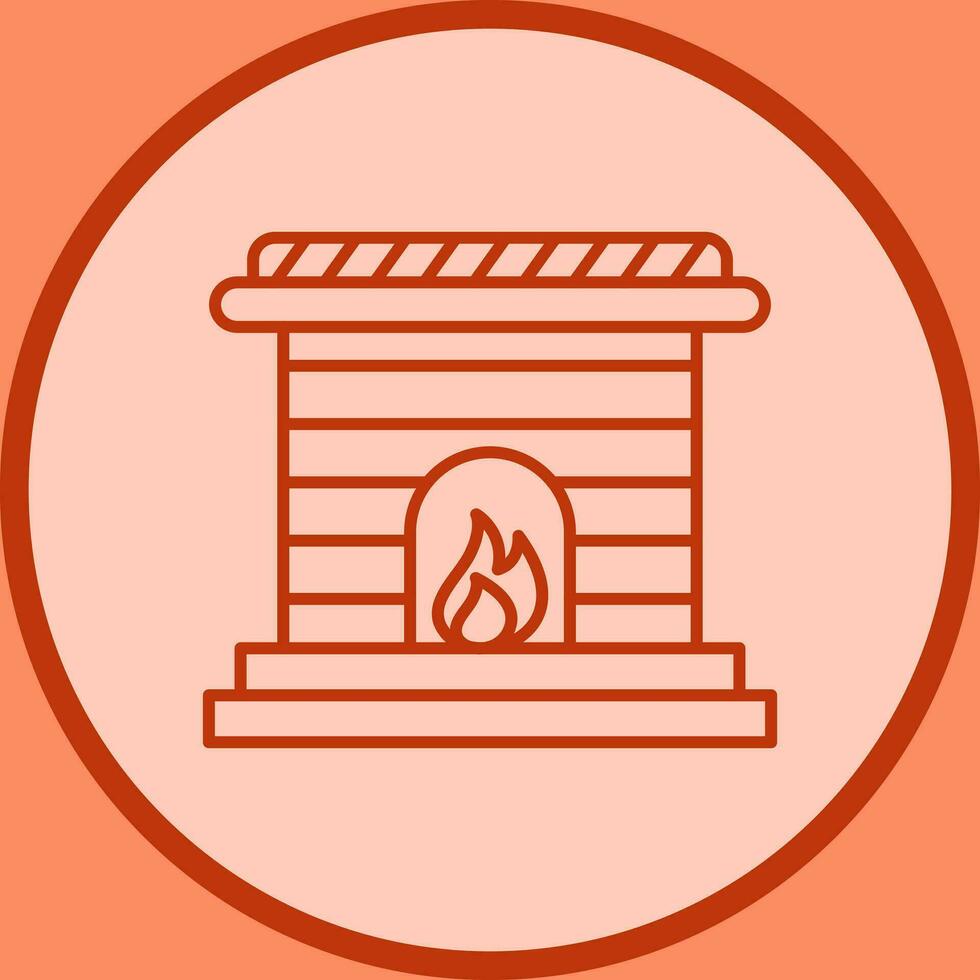 Fireplace Vector Icon