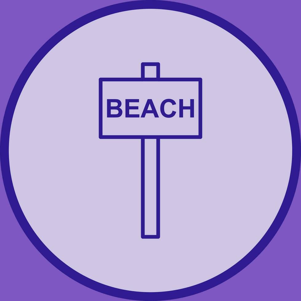 Beach Sign Vector Icon