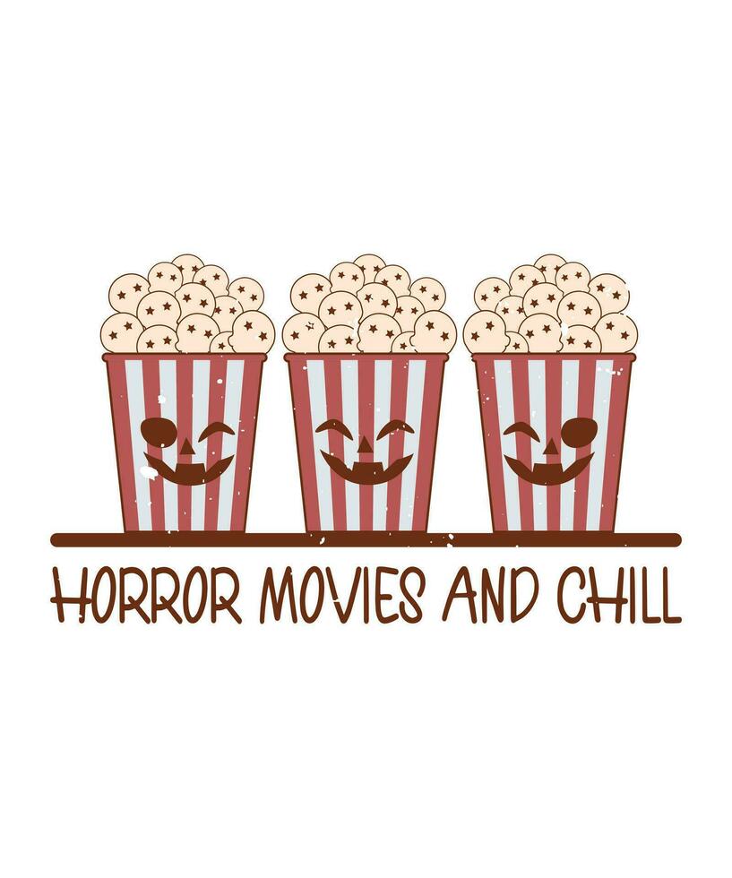 Horror Movies And Chill vector