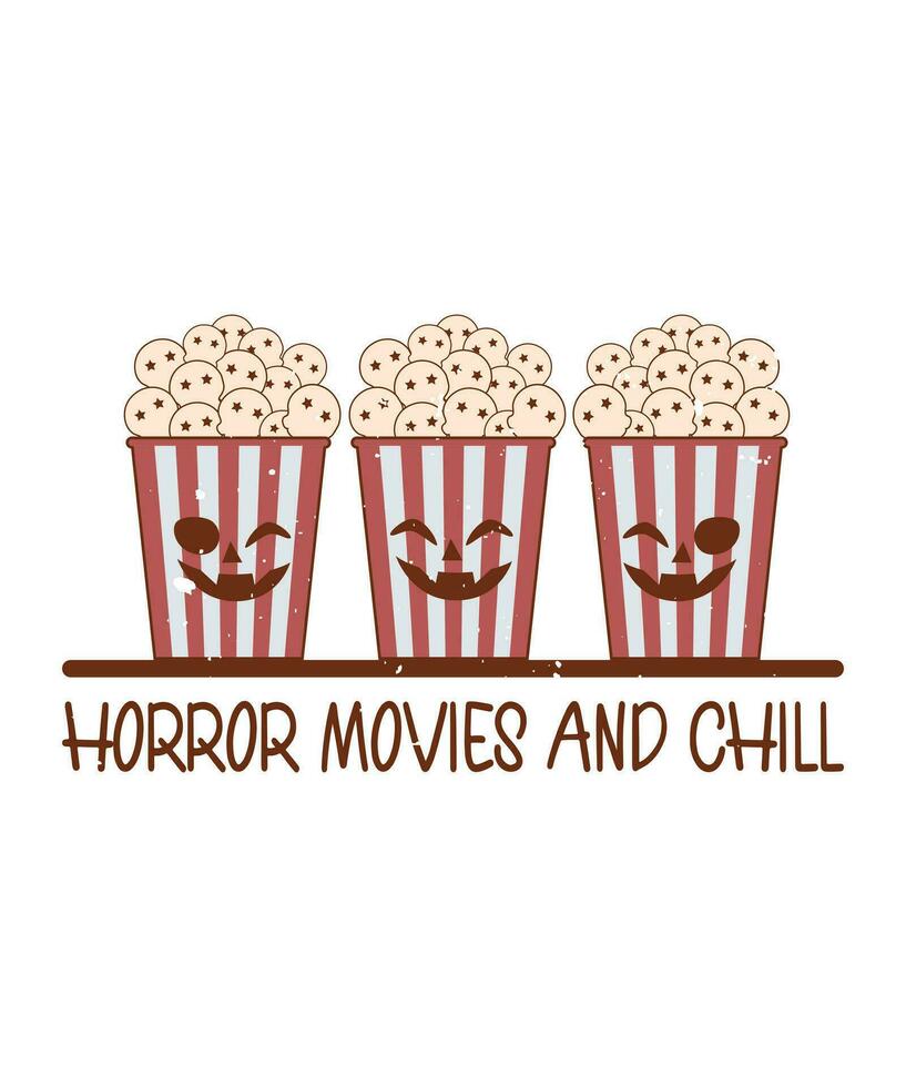 horror películas y frío vector