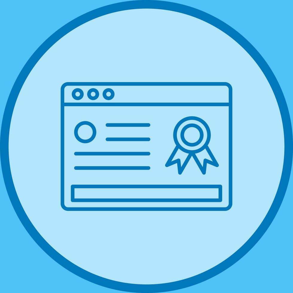 Online Certificate Vector Icon