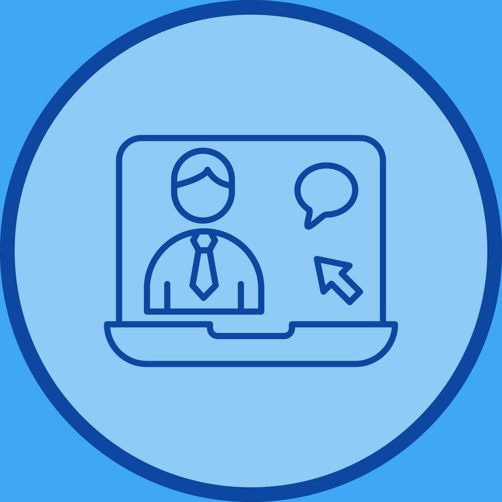Online Interview Vector Icon