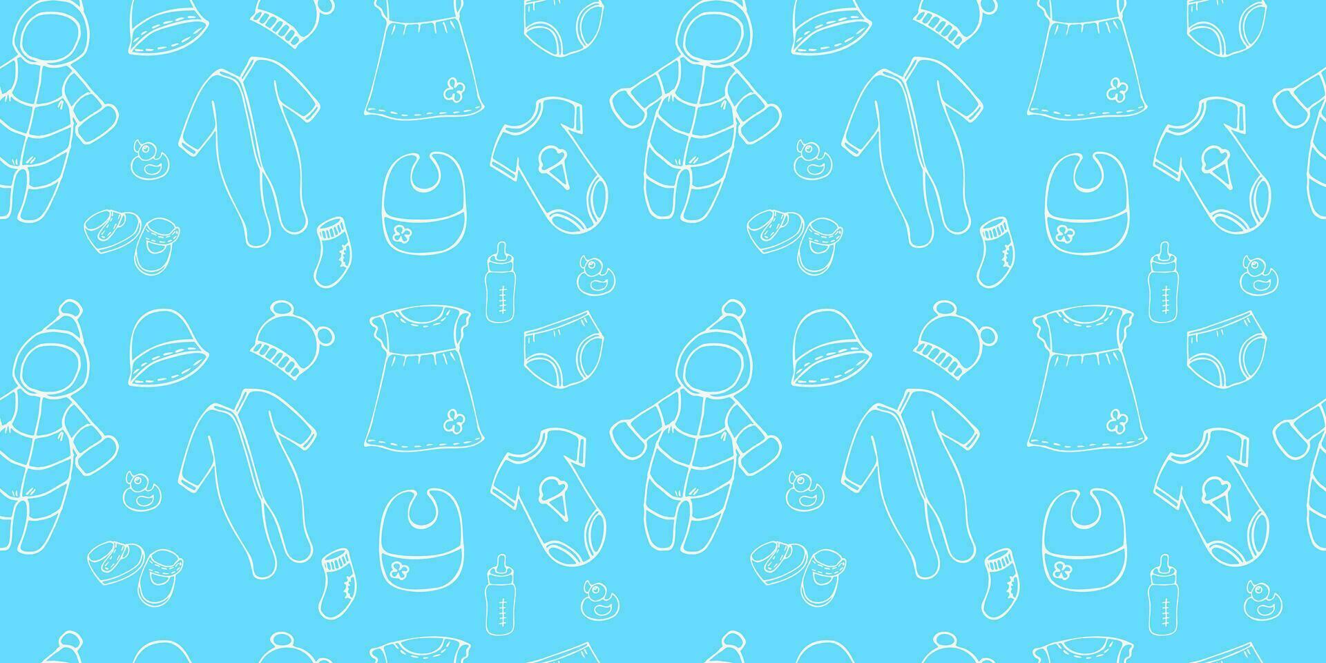children's clothing pattern. vector illustration in cartoon style.