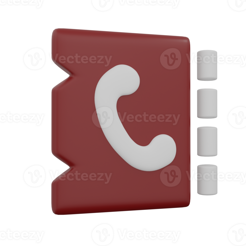 3d rendering of us contact icon png