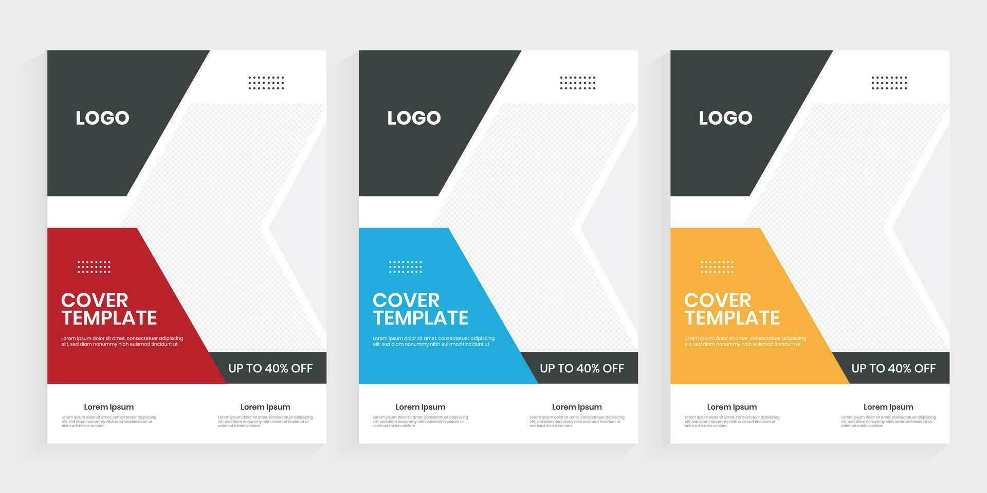 A4 brochure cover design, Print editable booklet template, Commercial document sheet layout vector