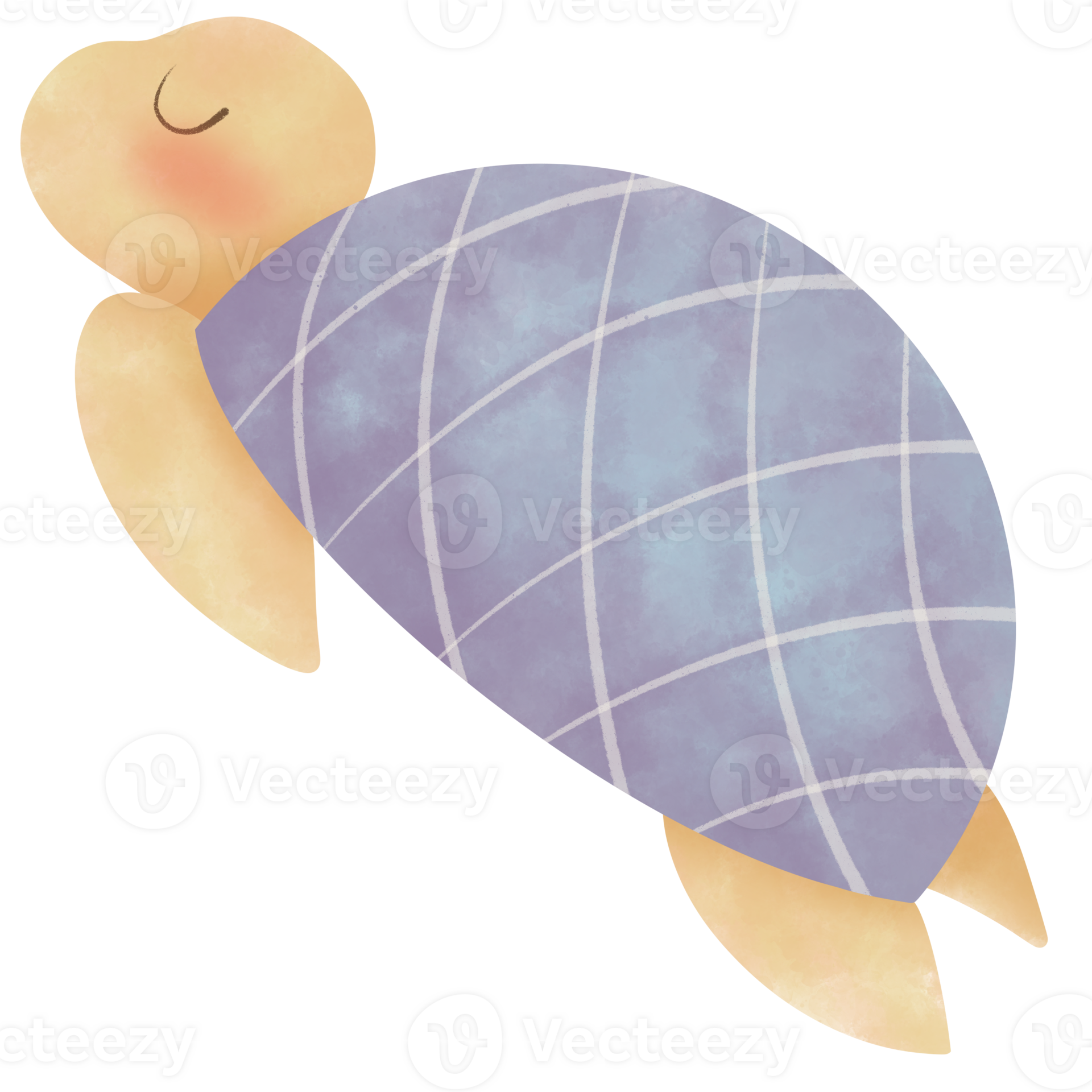 cute cartoon purple turtle, no background 29212906 PNG