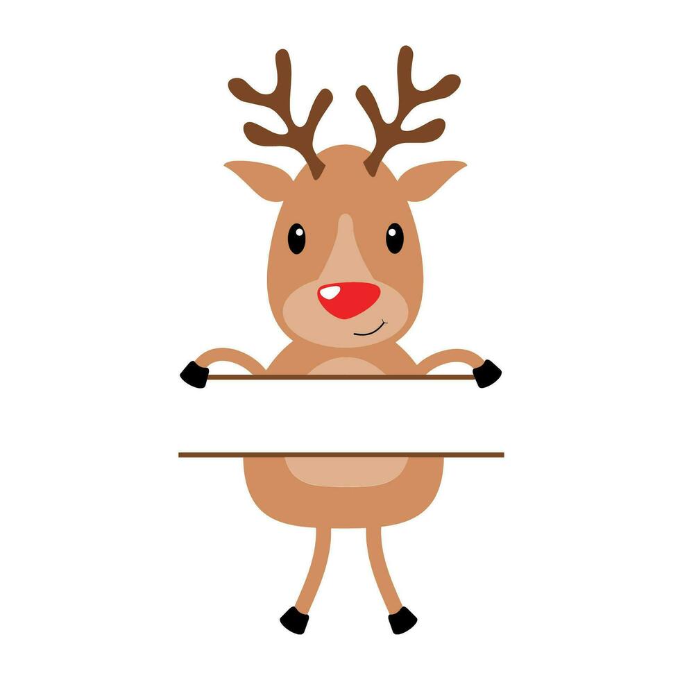 Cute cartoon, Reindeer Name, Kids Name, Vector
