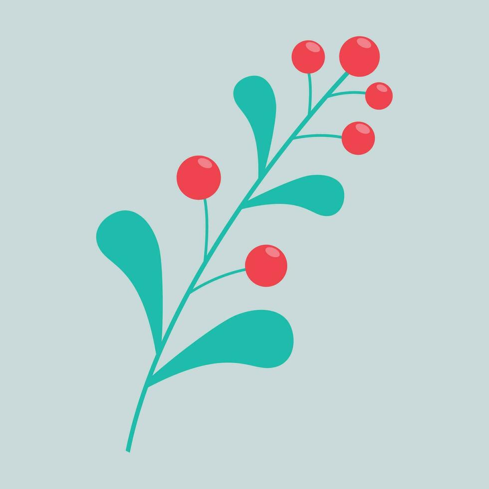 rojo Winterberry ramas elemento vector