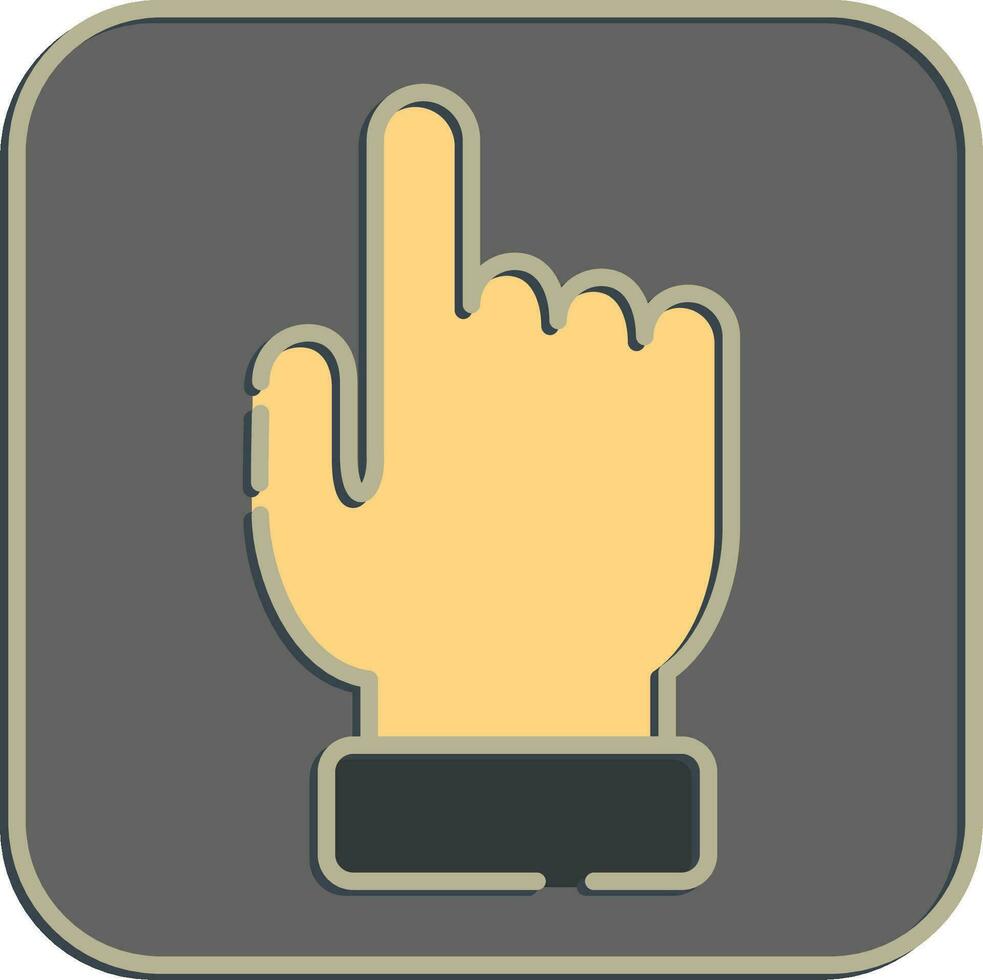 Icon index finger. Indonesian general election elements. Icons in embossed style. Good for prints, posters, infographics, etc. vector