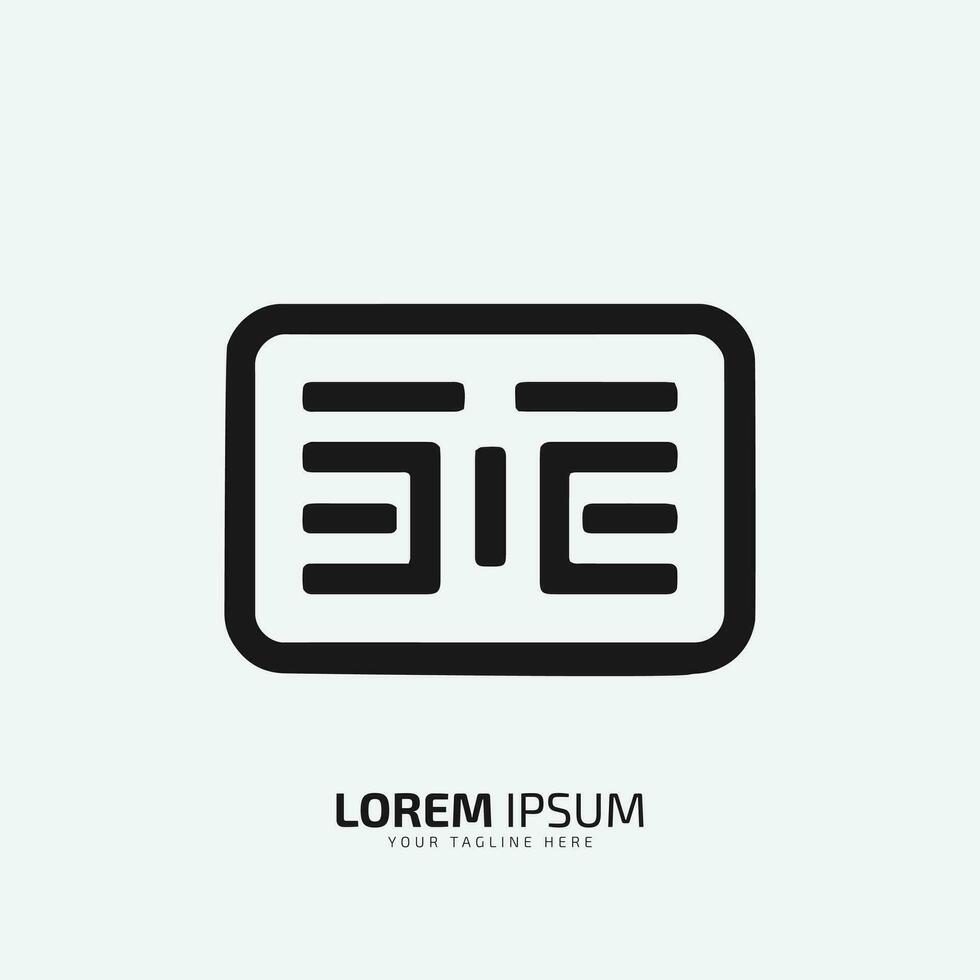 minimal and abstract computer numeric keyboard logo vector silhouette