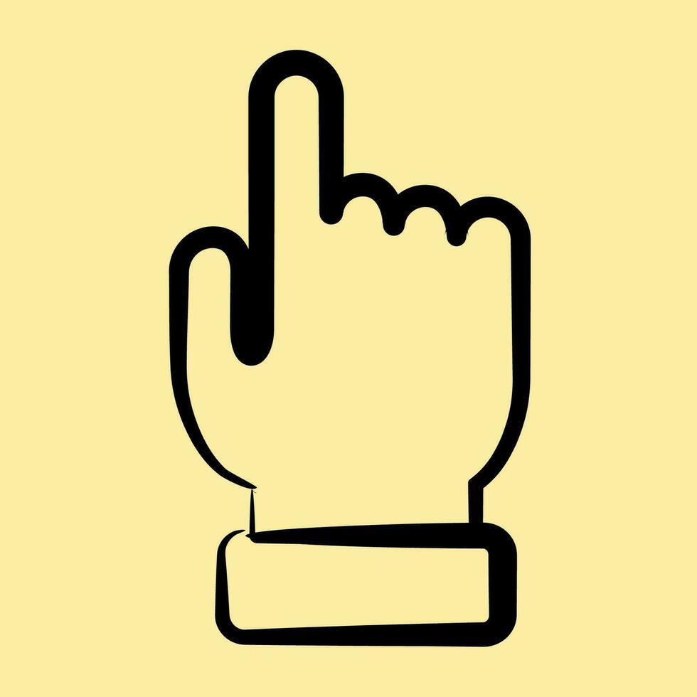 Icon index finger. Indonesian general election elements. Icons in hand drawn style. Good for prints, posters, infographics, etc. vector