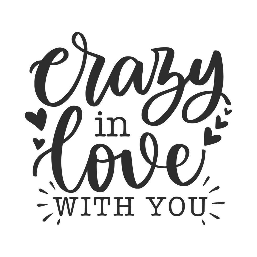 Love - Valentine's Day Vector illustration isolated on white background. Hand drawn text for Valentines Day greeting card. Typography design for print cards, banner, poster