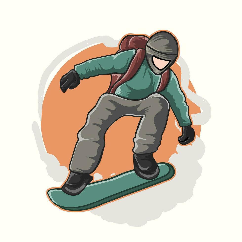 winter sport snowboarding vector design illustration.