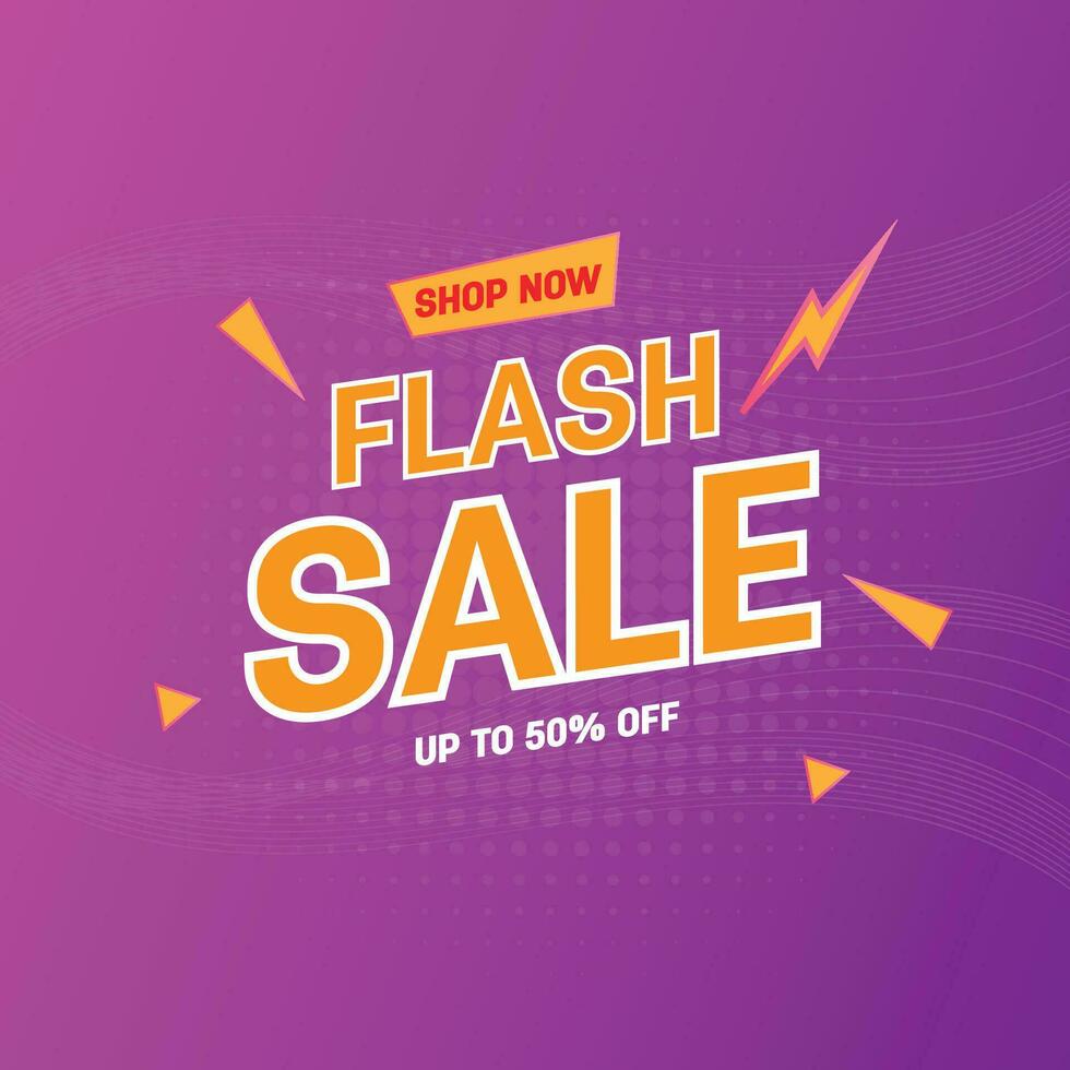 Gradient flash sale background template banner vector