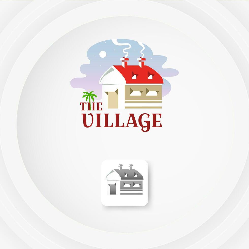 resort country house village logo vector