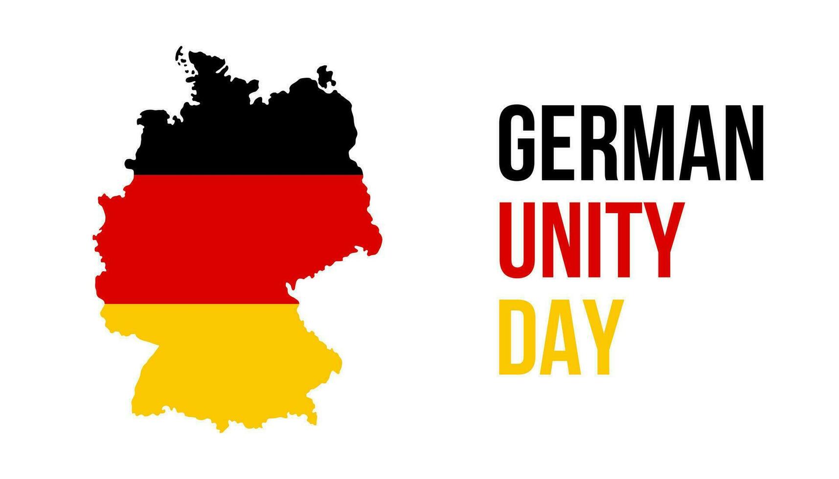 German Unity day. Tag der Deutschen Einheit. October 3rd. Typography vector design. Vector illustration