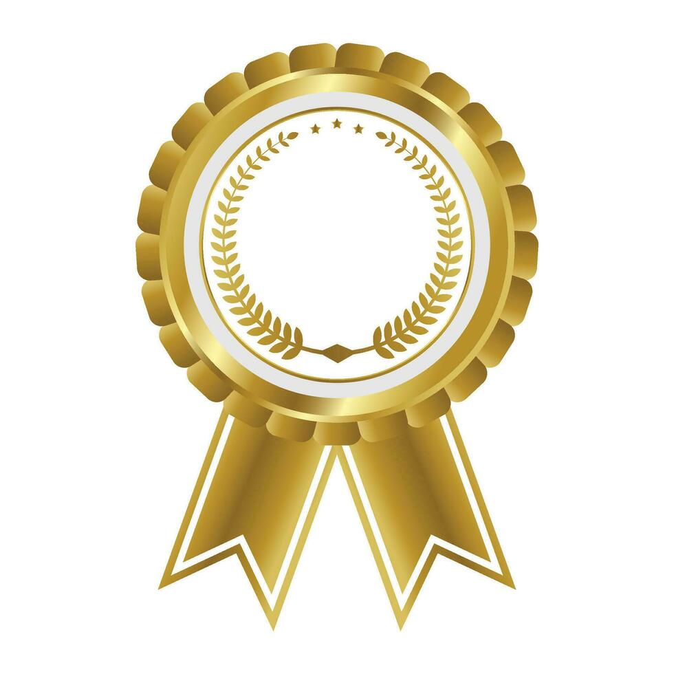 Gold medal set badge the best award vector