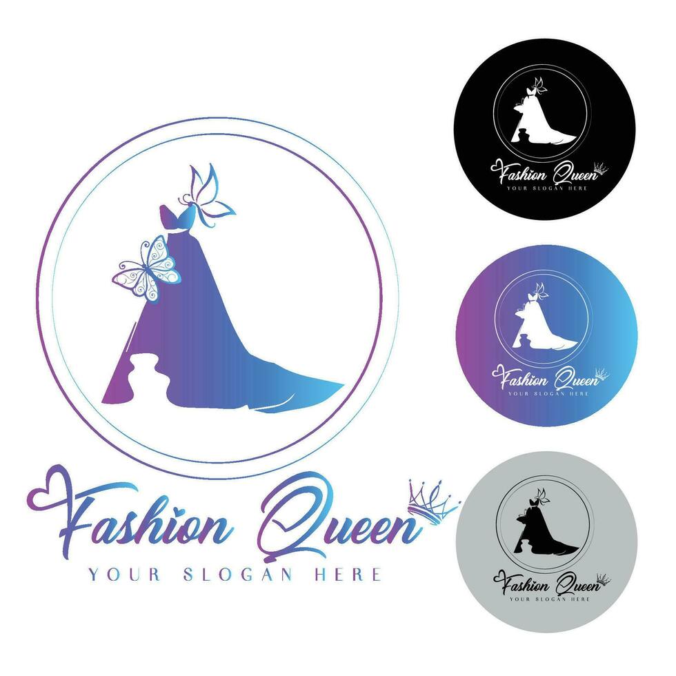 Fashion Logo with color variation vector