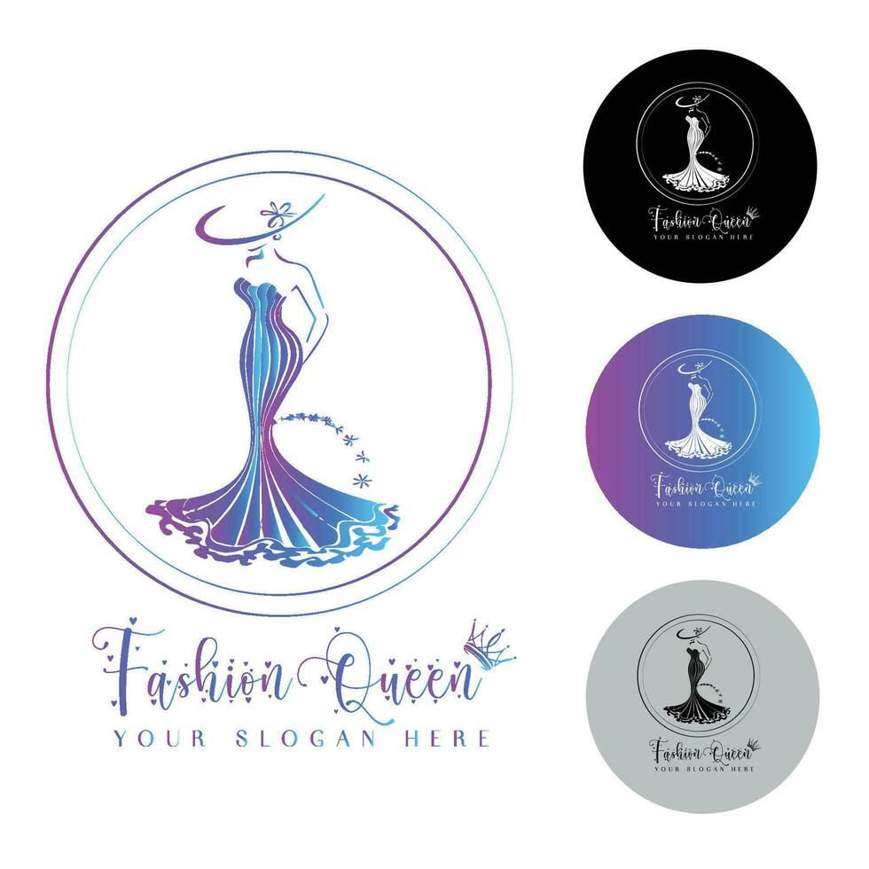 Fashion Logo with color variation vector