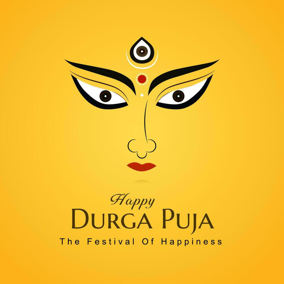 Vector happy durga puja Goddess Maa Durga Face in Happy Durga Puja, Dussehra, and Navratri Celebration Concept for Web Banner, Poster, Social Media Post, and Flyer Advertising, Web, Banner,post,