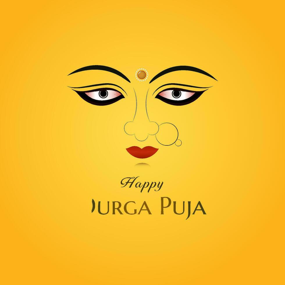 Vector happy durga puja Goddess Maa Durga Face in Happy Durga Puja, Dussehra, and Navratri Celebration Concept for Web Banner, Poster, Social Media Post, and Flyer Advertising, Web, Banner,post,