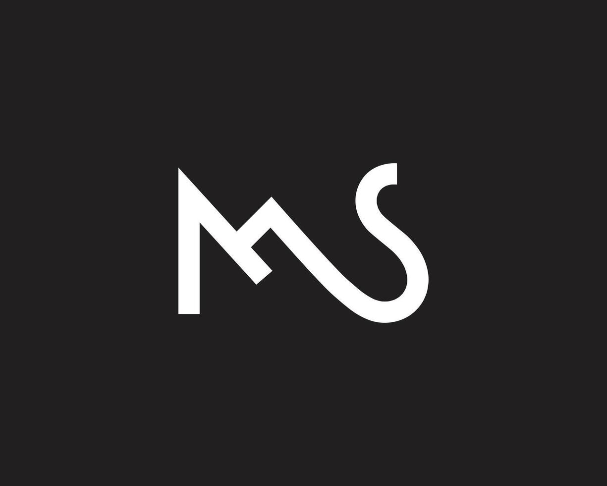 creative letter MS logo design vector