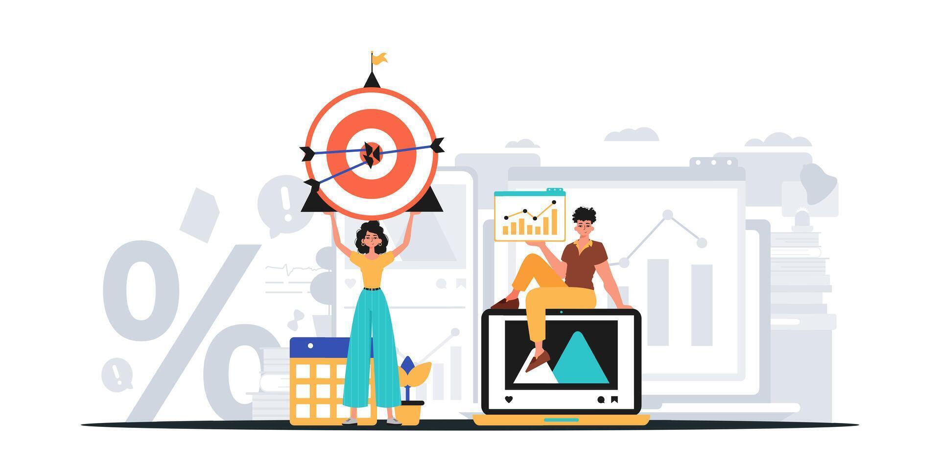 Digital Marketing Team. Ready to use banner vector
