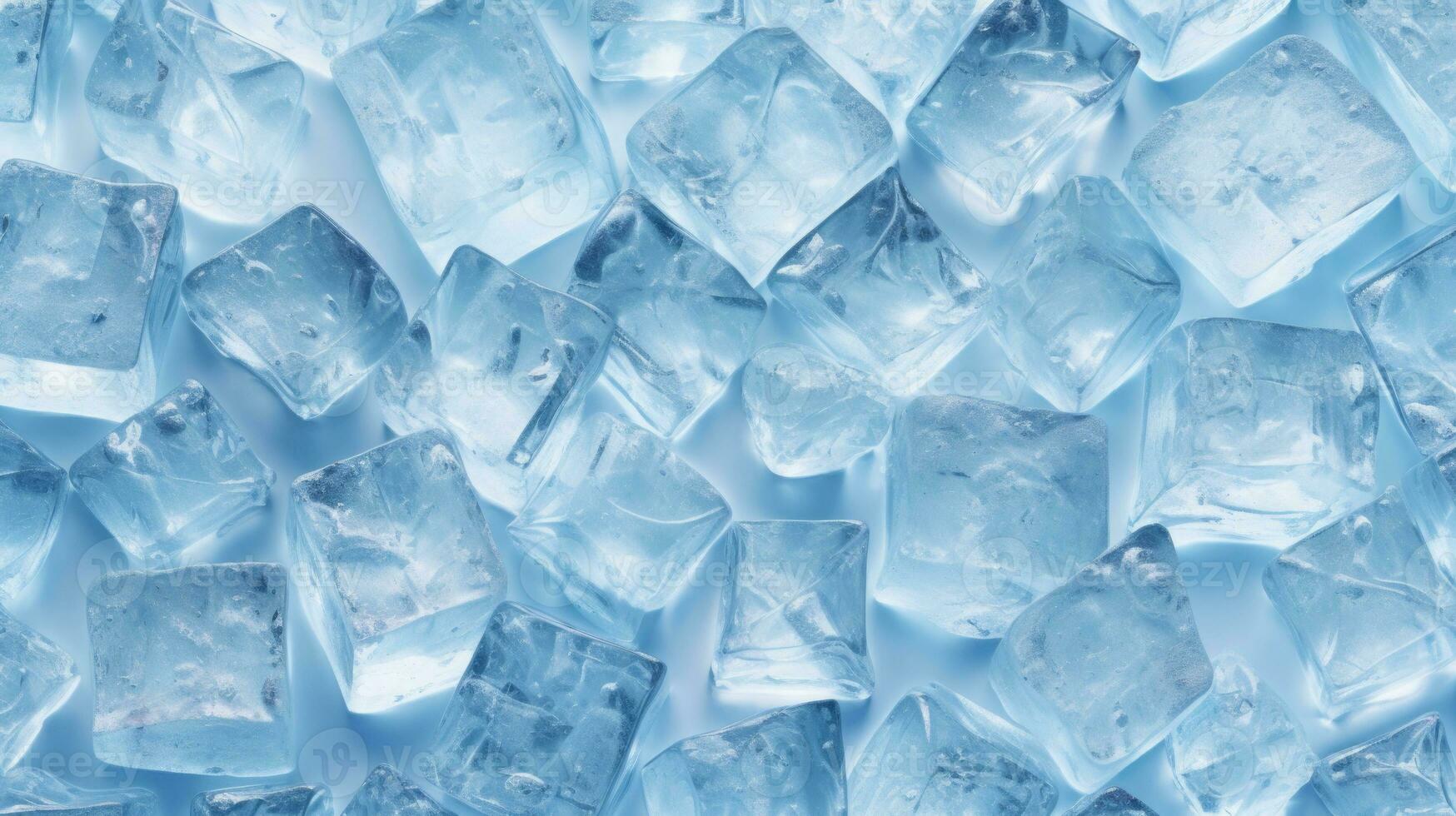 cristal claro hielo cubitos como antecedentes. generativo ai foto