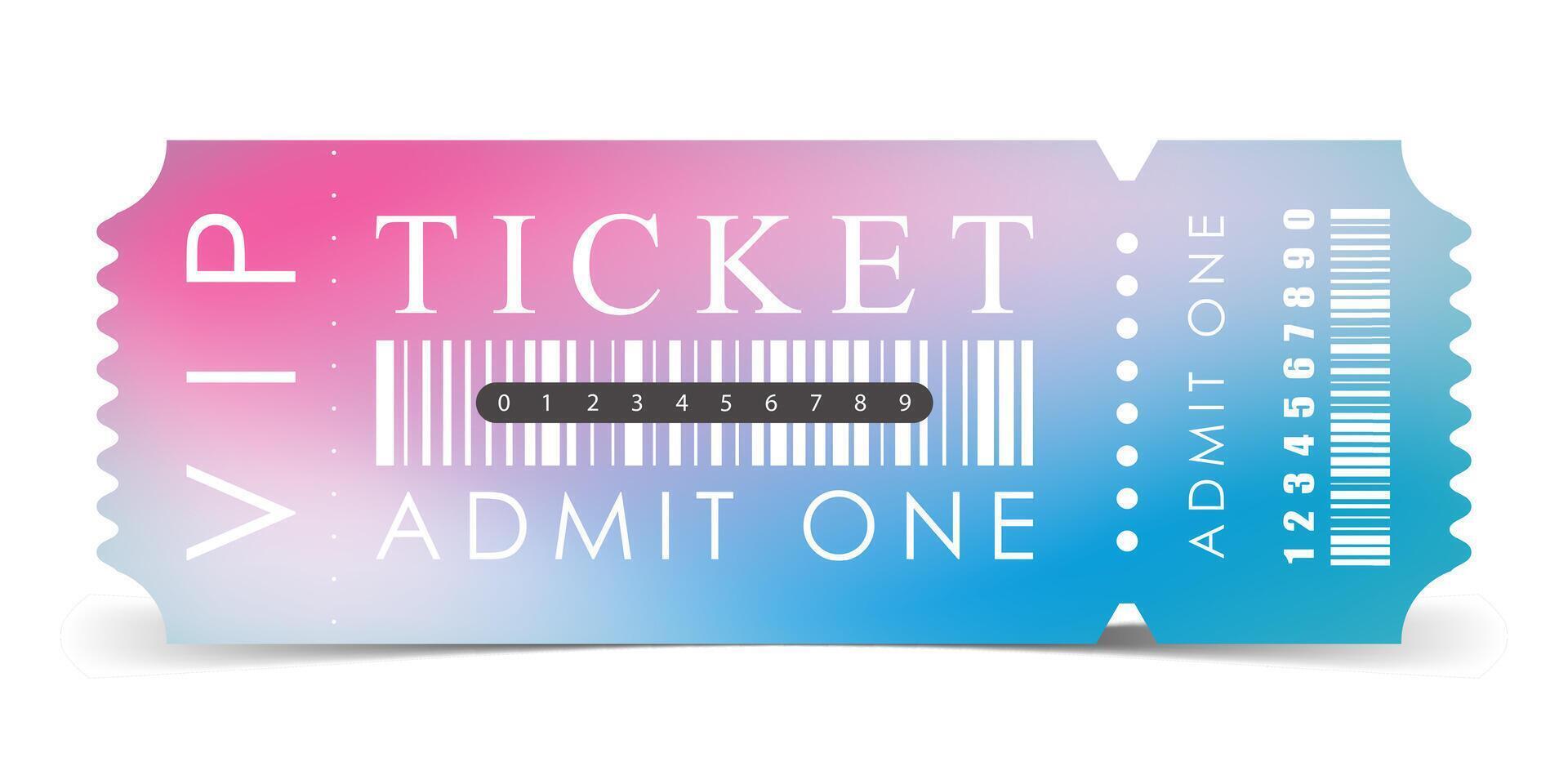 VIP Modern ticket card illustration template. . vector