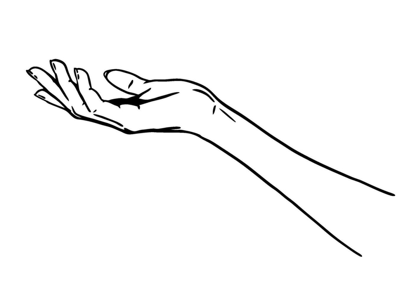 Hand begging or asking for help vector illustration